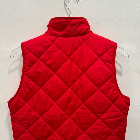 J. Crew Factory Puffer Vest wSnap Pockets Red Small - Picture 9 of 9
